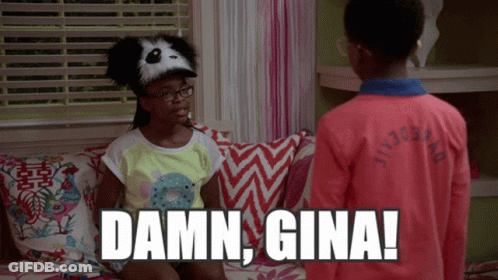 Girl In Panda Hat Sitting Next To Boy In Pink Shirt Gina GIF