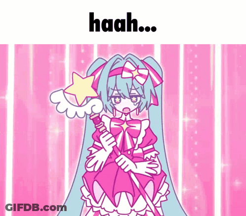 Girl In Pink Dress Holding Star Wand GIF