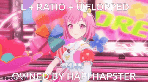 Girl In Pink Dress On Pink Background GIF