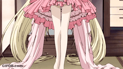 Girl In Pink Dress With Blonde Hair GIF
