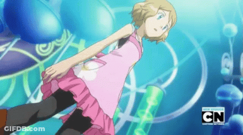 Girl In Pink Dress With CN GIF