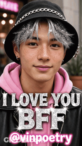 Girl In Pink Hoodie Saying I Love You Hubby GIF