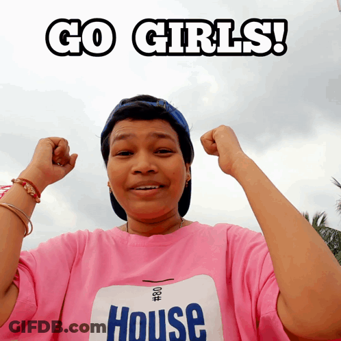 Girl In Pink House Shirt GIF