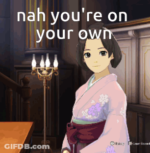 Girl In Pink Kimono Saying Nah You're On Your Own GIF