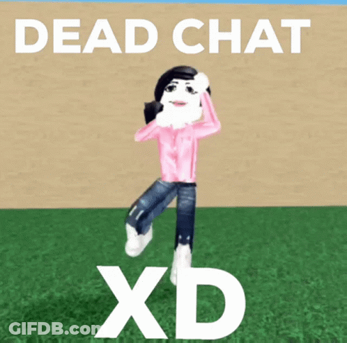 Girl In Pink Shirt Jumping Dead Chat XD GIF