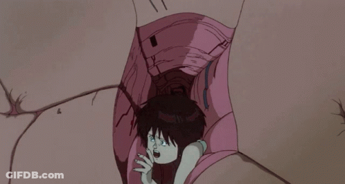 Girl In Pink Shirt Screaming Out Of Hole GIF