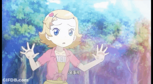 Girl In Pink Shirt With Chinese Writing On Arms GIF