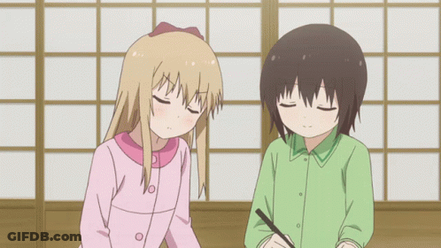 Girl In Pink Sleeping Next To Girl In Green GIF