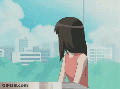 Girl In Pink Top Looking Out Window GIF