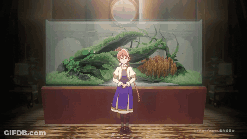 Girl In Purple And Yellow Dress On Checkered Floor GIF