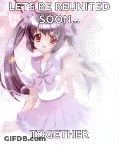 Girl In Purple Dress Lets Be Reunited Soon Together GIF