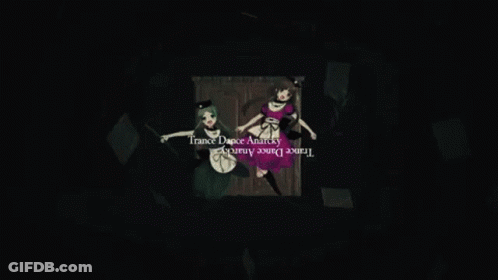 Girl In Purple Dress With Bow GIF