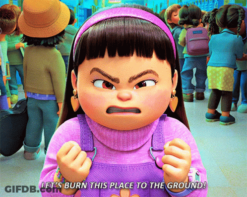 Girl In Purple Says Let's Burn This Place To The Ground GIF