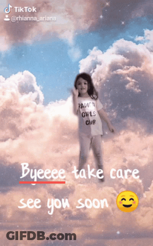 Girl In Radical Girls Club Shirt In Clouds GIF