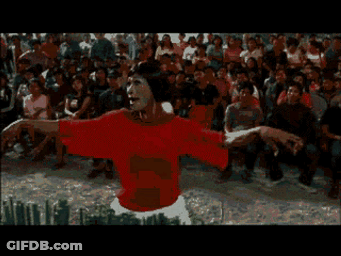 Girl In Red At Stage Funny Dancing GIF