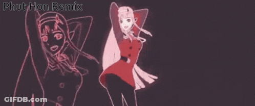 Girl In Red Dress And Man In Black Jacket Phut Hon Remix GIF