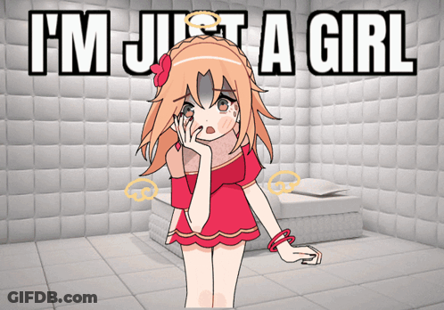 Girl In Red Dress I'm Just A Girl GIF