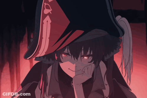 Girl In Red Hat With Sword GIF