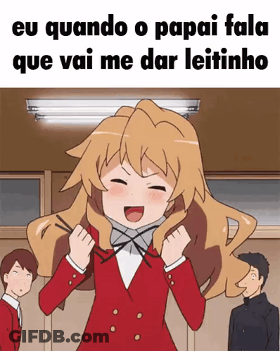 Girl In Red Jacket Eu Quando O Papai Fala Que Vai Me Dar Leitinho GIF
