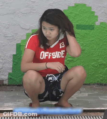 Girl In Red Offside Shirt GIF