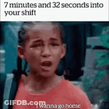 Girl In Red Shirt Crying I Wanna Go Home GIF