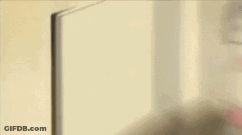 Girl In Red Skirt Standing Next To Job Application Form GIF