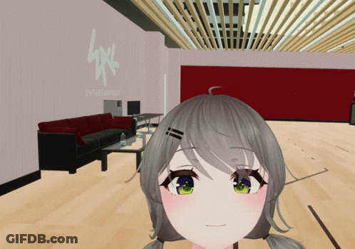 Girl In Room With Entertainment Sign GIF