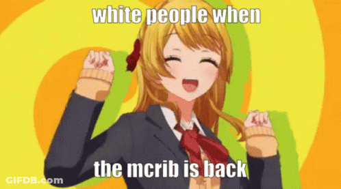 Girl In School Uniform Dancing White People When McRib Is Back GIF