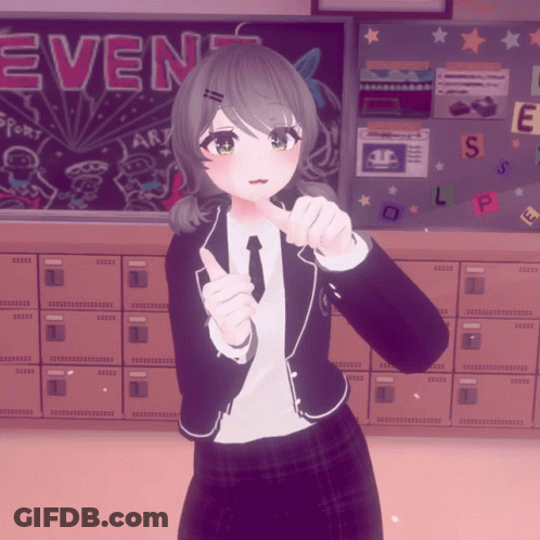 Girl In School Uniform Giving Thumbs Up GIF