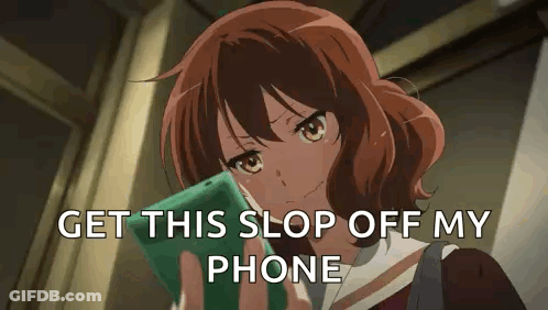 Girl In School Uniform Holding Cell Phone GIF