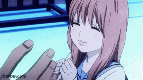 Girl In School Uniform Holding Hand GIF