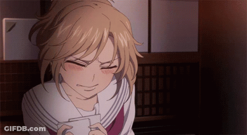 Girl In School Uniform Holding Paper Smiling GIF