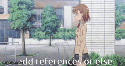 Girl In School Uniform Saying Add References Or Else GIF