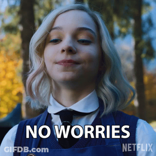 Girl In School Uniform Saying No Worries GIF