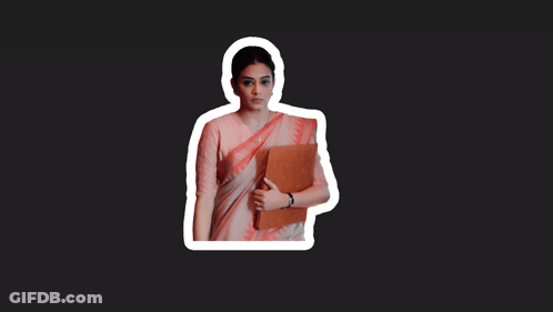 Girl In School Uniform Standing In Front Of Sign GIF