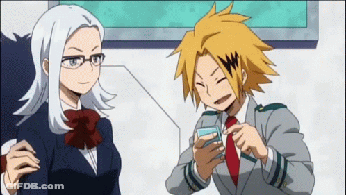 Girl In School Uniform Walking Into Doorway GIF