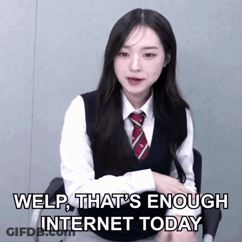 Girl In School Uniform Welp That's Enough Internet Today GIF