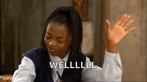 Girl In School Uniform With Hands Up Saying Welllll GIF