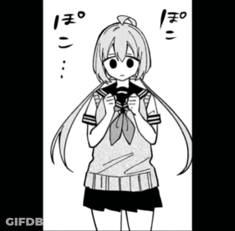 Girl In School Uniform With Long Hair GIF