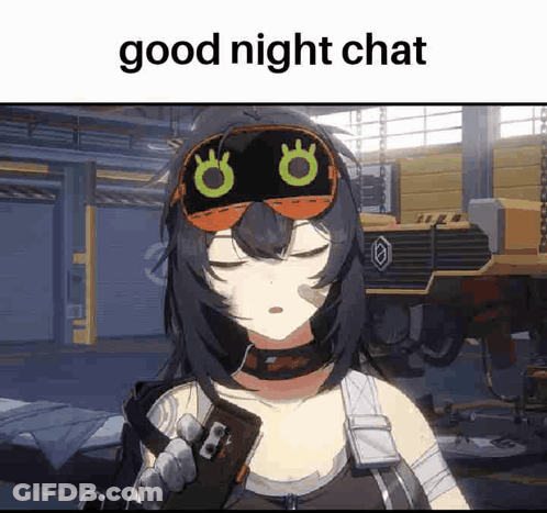 Girl In Sleep Mask Holding Book GIF
