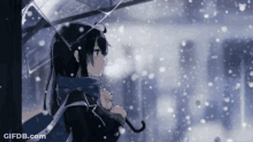 Girl In Snow Wallpaper GIF
