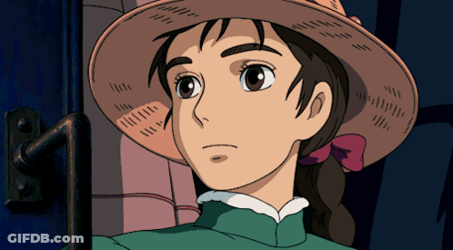 Girl In Straw Hat With Pink Bow GIF
