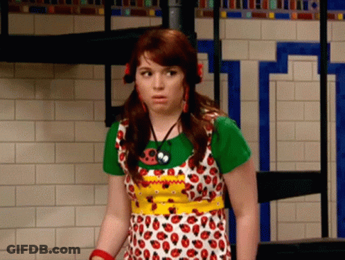 Girl In Strawberry Dress And Green Shirt GIF