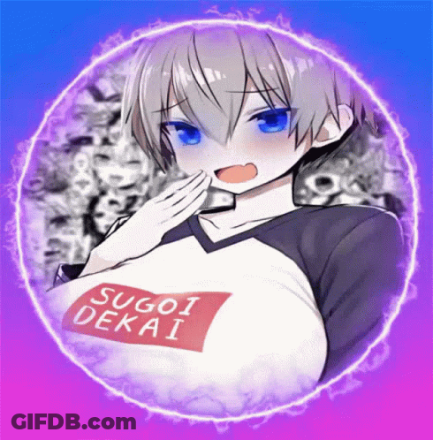 Girl In Sugoi Dekai Shirt GIF