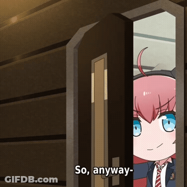 Girl In Suit And Tie Peeking Door So Anyway GIF