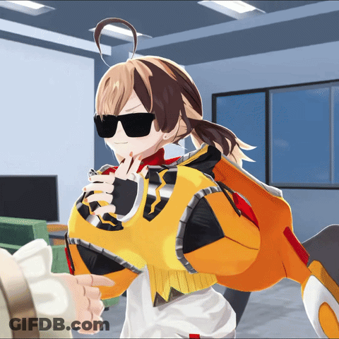 Girl In Sunglasses And Yellow Jacket GIF