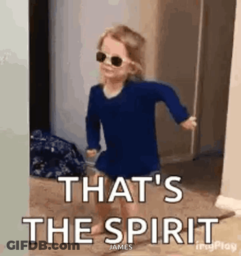 Girl In Sunglasses Dancing Says That's The Spirit GIF