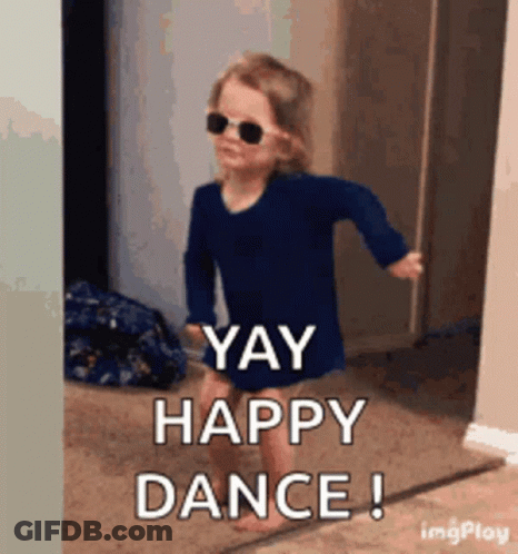 Girl In Sunglasses Doing Happy Dance GIF
