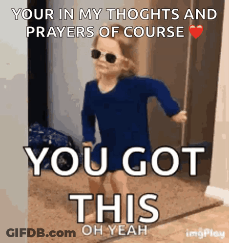 Girl In Sunglasses Saying Your In My Thoughts And Prayers GIF