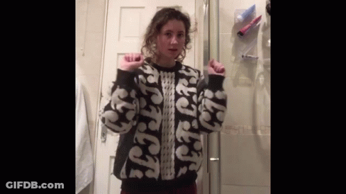 Girl In Sweater Saying Jct GIF